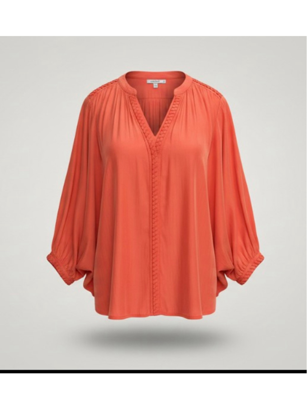 Romantic Coral Balloon Sleeve Blouse | Cottagecore Boho